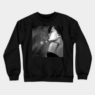 Black and white portrait Crewneck Sweatshirt